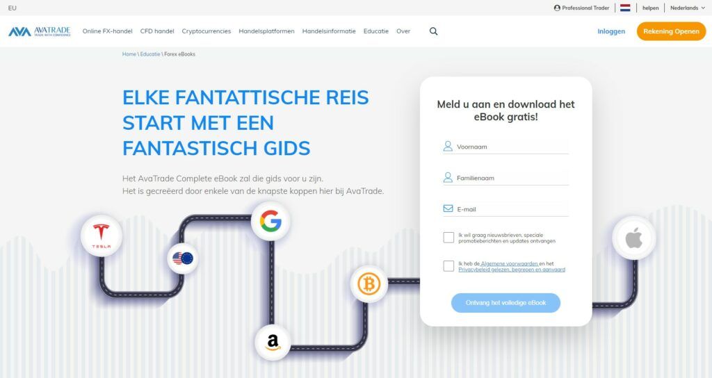 Leer forex handelen met AvaTrade e-boeken