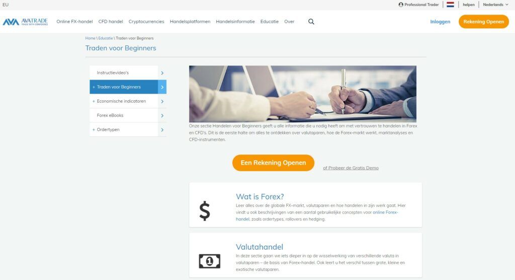 Handel voor beginners met AvaTrade