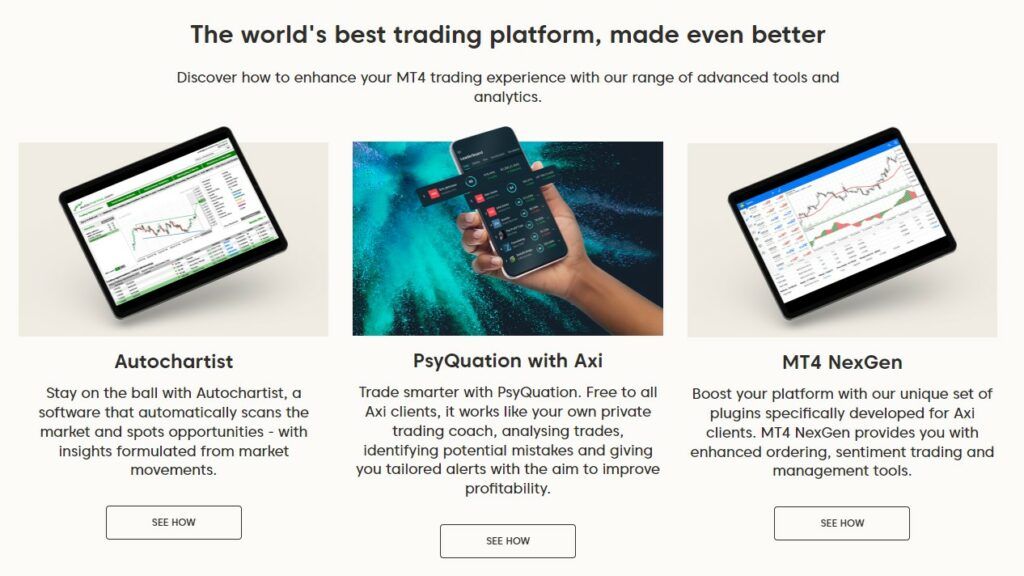 Axi handelsplatformen die u kunt kiezen