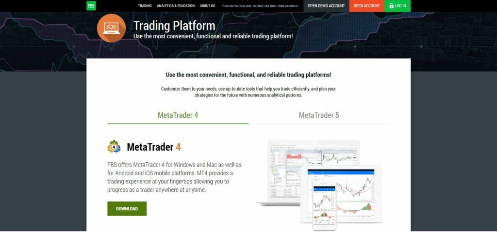 fbs mt4 en mt5 platformen pagina