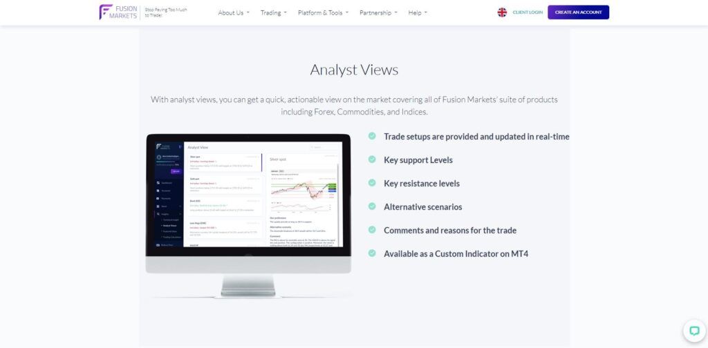 fusion markets analist bekijk pagina
