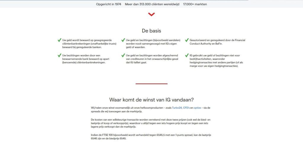 de basis van ig markets