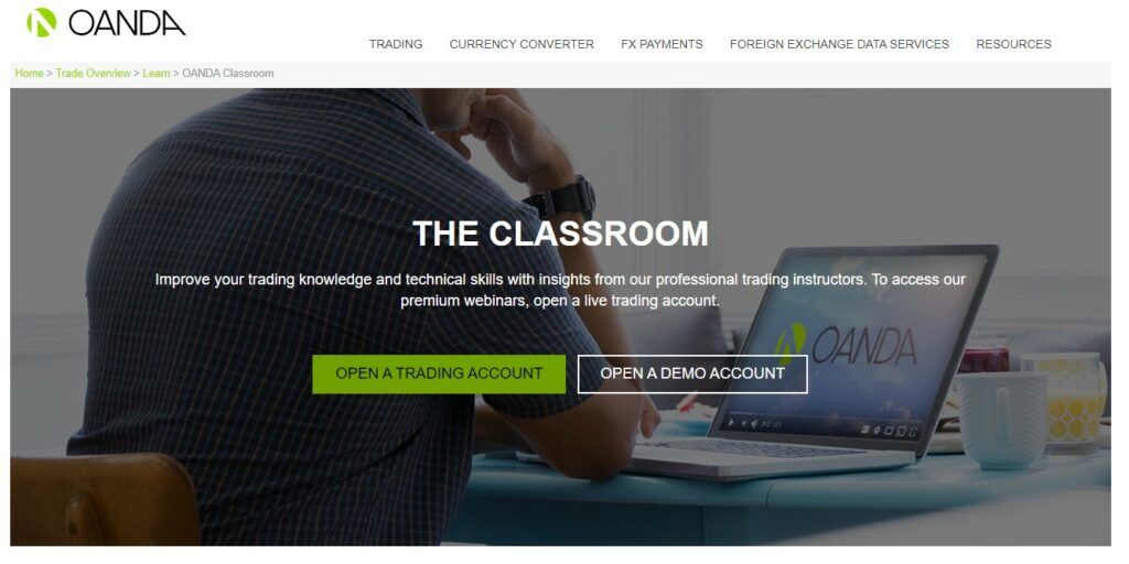 Oanda Classroom om uw trading kennis te verbeteren