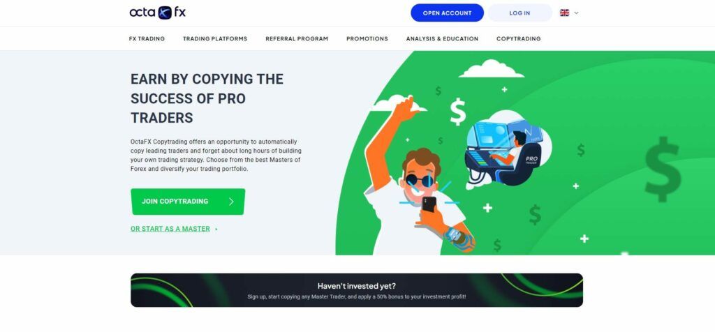 octafx kopieer handelspagina