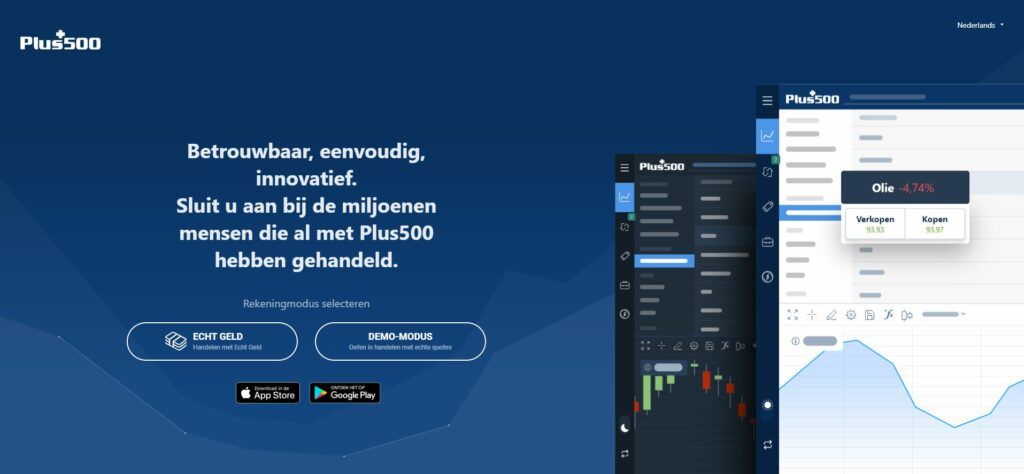 plus500 naar de pagina over het handelsplatform