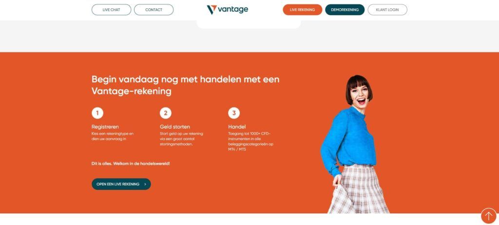 open een rekening bij vantage