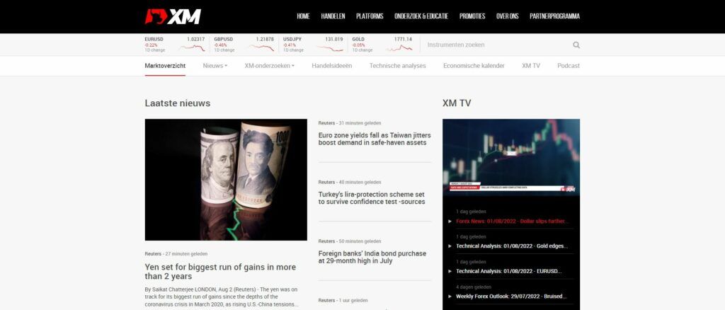 xm marktoverzicht pagina