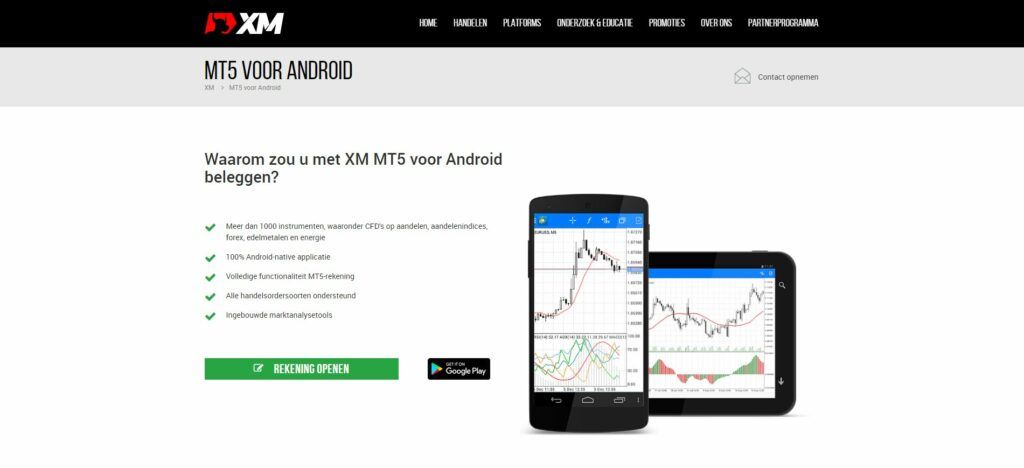 xm mt5 platform voor android