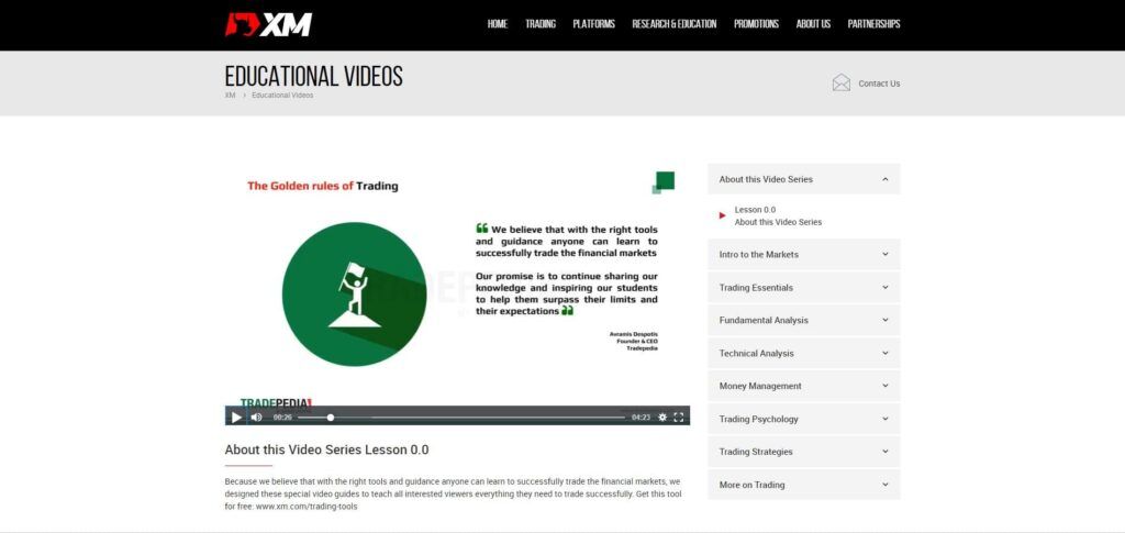 xm videoinstructie pagina
