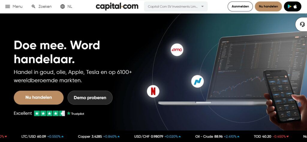 Capital.com homepage