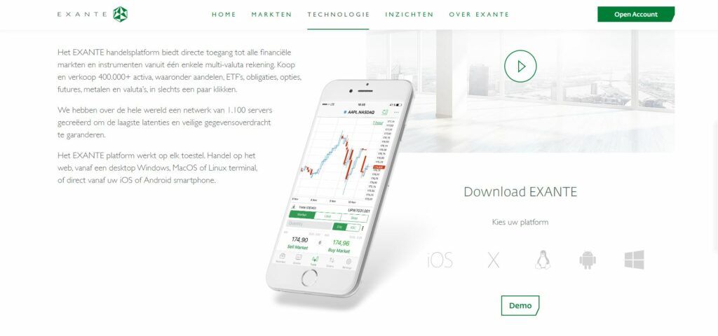 het handelsplatform van exante