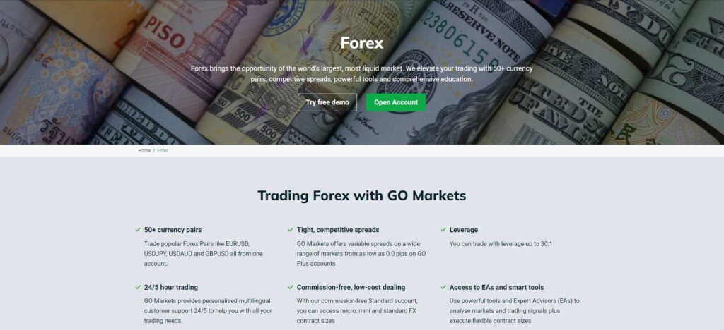 go markets forex pagina