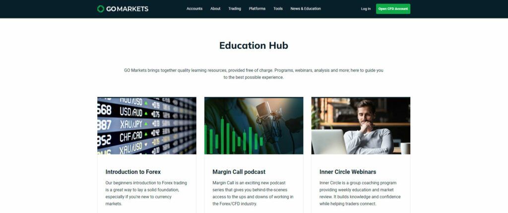 go markets hub onderwijs pagina