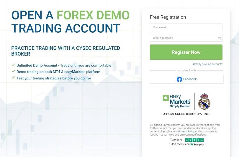 easymarkets demo account registratie