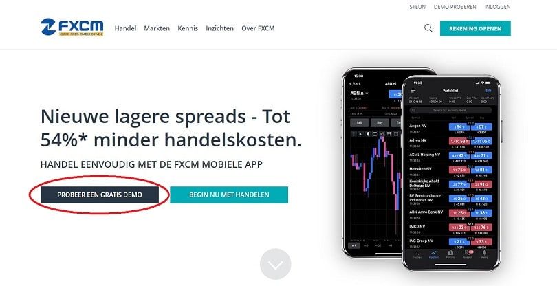 fxcm probeer een gratis demo knop