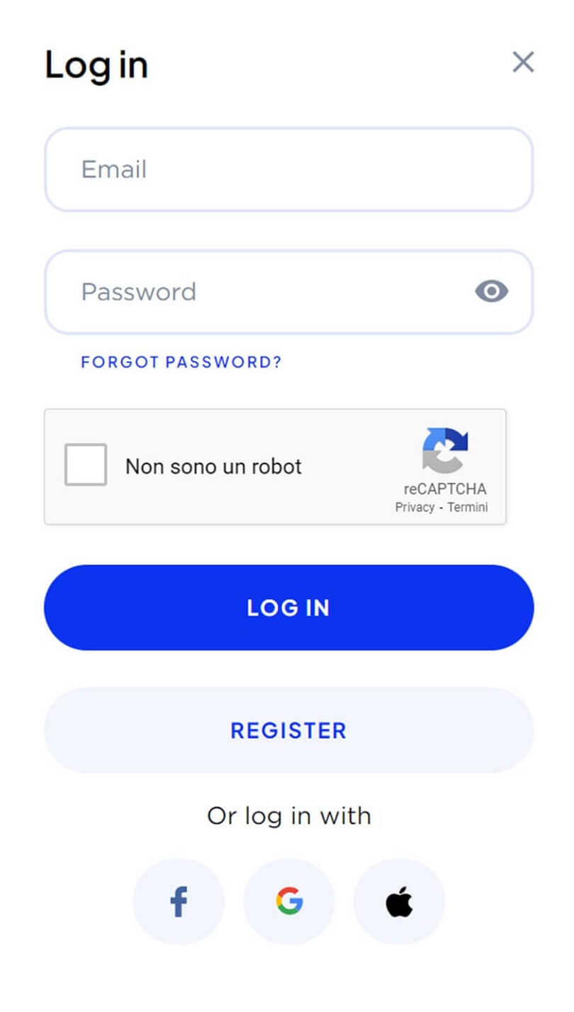 Het registratieformulier om uw OctaFX demo rekening te openen