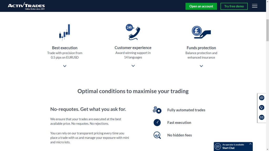 ActivTrades features