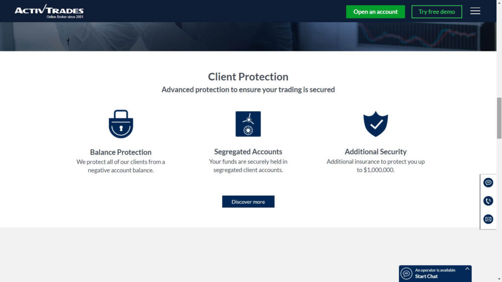 ActivTrades fund safety