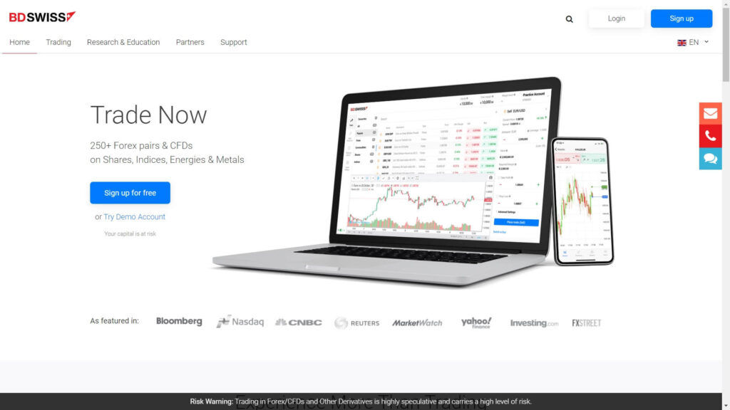 BDSwiss available assets