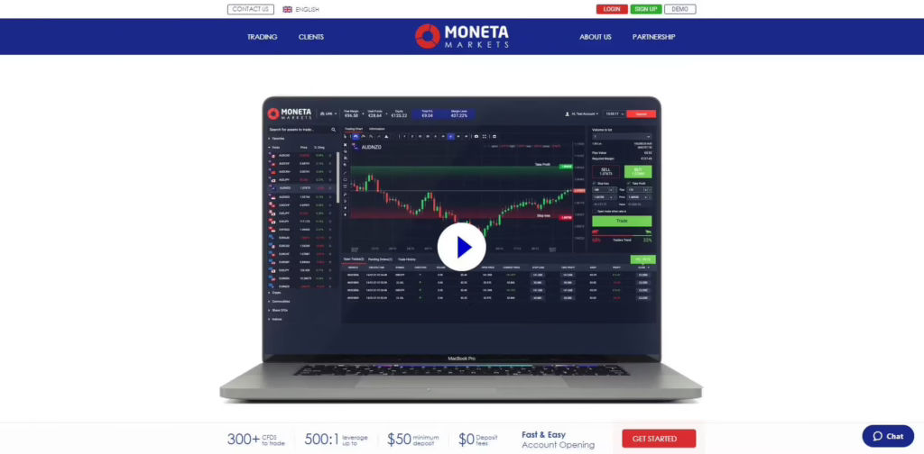 moneta markets homepage